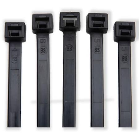 Velvac Nyl Cbl Ties, Blk, Uv 24", 50 Pack 090030-50
